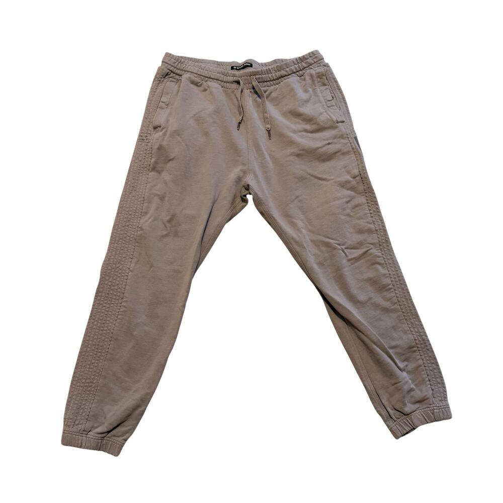 G-Star Raw Gray Stitch Panel Sweatpants Joggers Drawstring Waist Men's Size XL